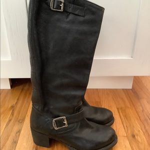 Frye Vera Slouch Tall Boots Black, size 8.5